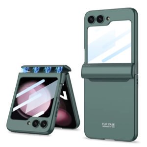 GKK Magnetic Hinge Tempered Glass Case Cover For Samsung Galaxy Z Flip 5