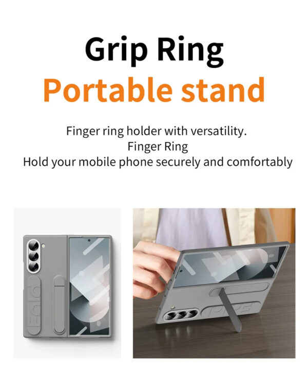 Luxury Premium Wristband Foldable Stand Case Cover For Samsung Galaxy Z Fold 5/Z Fold 6 - Image 10