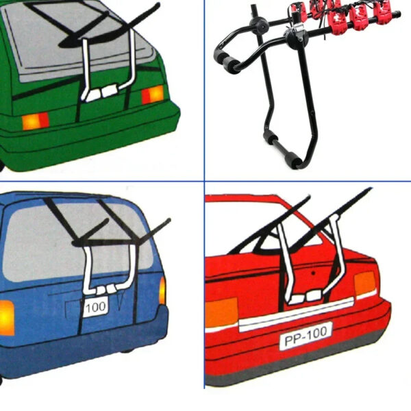 3-Bicycle Sturdy Arm Trunk Mount Bike Carrier Rack Hatchback Rear Holder for AUTO SUV & Cars - Image 29