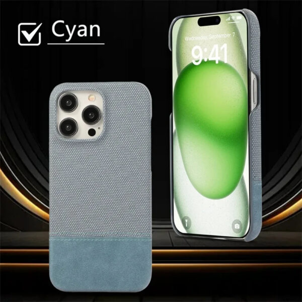 Luxury Premium Splicing Design Shockproof Protection Hard Shell Leather Case Cover For iPhone Series - Image 18