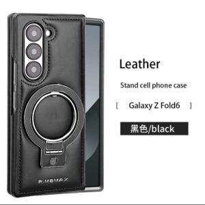 Luxury Premium PU Leather Folding Invisible Holder  Magsafe Phone Case Cover for Samsung Galaxy Z Fold 5