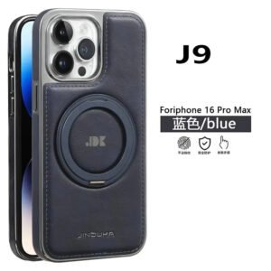 Luxury Premium Leather Magsafe Magnetic Metal Bracket Shockproof Protective case Cover For iPhone Series