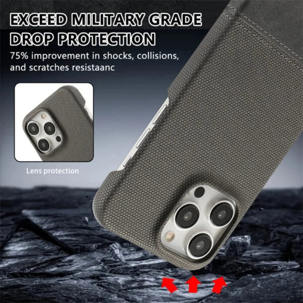 Luxury Premium Splicing Design Shockproof Protection Hard Shell Leather Case Cover For iPhone Series - Image 14