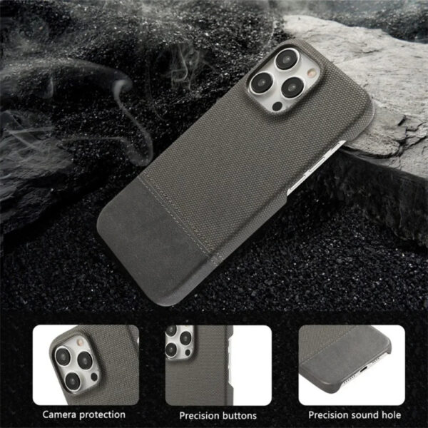 Luxury Premium Splicing Design Shockproof Protection Hard Shell Leather Case Cover For iPhone Series - Image 12