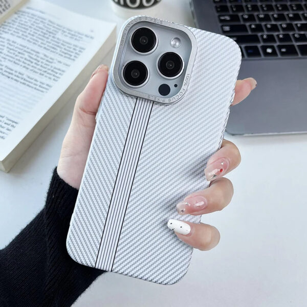 Luxury Ultra Thin Carbon Fiber Texture Matte Magnetic Case Cover For iPhone 11 Pro Max/12 Pro Max - Image 2