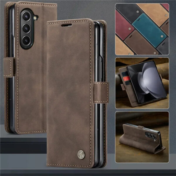 Luxury Premium PU Leather Card Slot Phone Case for Samsung Z Fold 6 - Image 16