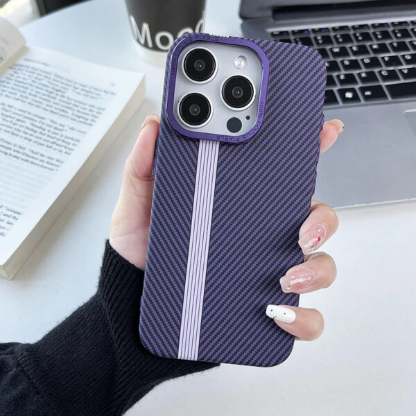 Luxury Ultra Thin Carbon Fiber Texture Matte Magnetic Case Cover For iPhone Series - Image 22