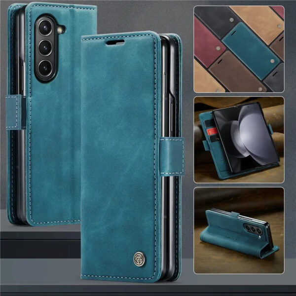 Luxury Premium PU Leather Card Slot Phone Case for Samsung Z Fold 6 - Image 19