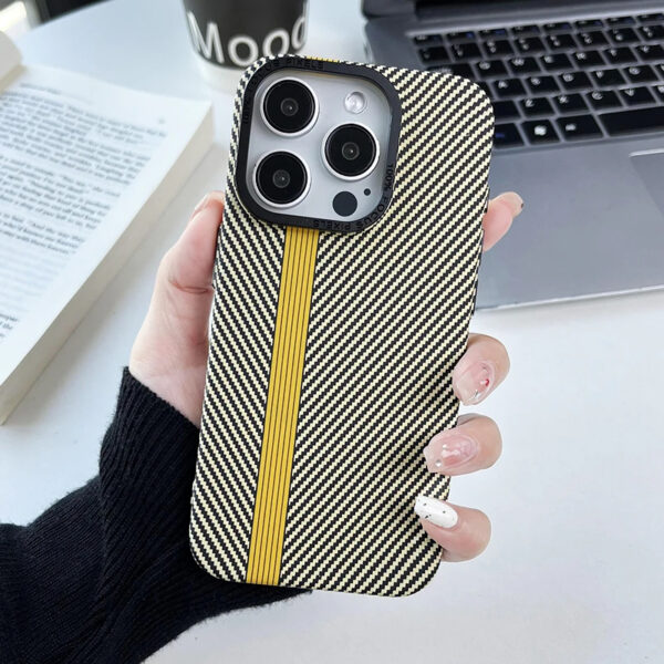 Luxury Ultra Thin Carbon Fiber Texture Matte Magnetic Case Cover For iPhone Series - Image 4