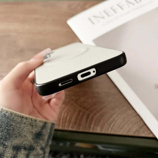 Luxury Premium Business Leather  Magsafe Wireless Charging Case Cover For Samsung Galaxy S22 /S24/S24 Plus/S24 FE - Image 4