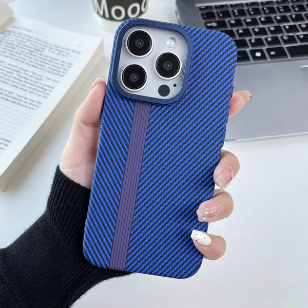 Luxury Ultra Thin Carbon Fiber Texture Matte Magnetic Case Cover For iPhone Series - Image 8