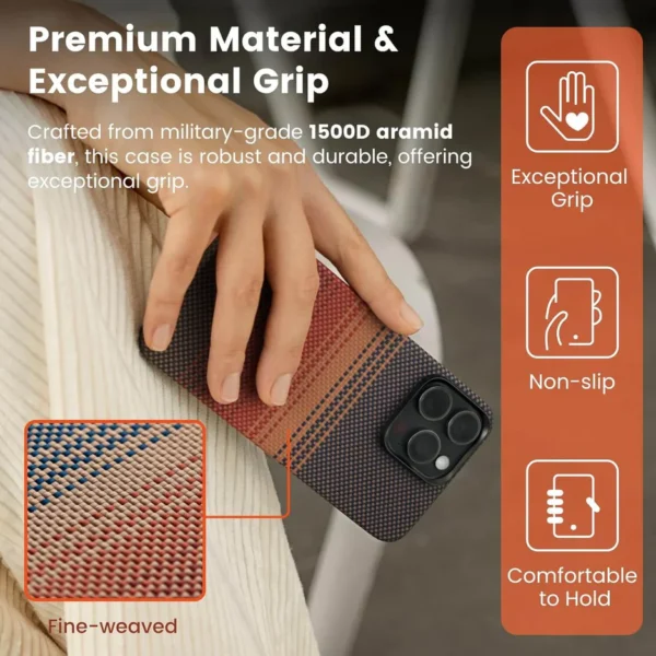 Luxury Premium Carbon Fibre Texture Relief MagSafe Phone Case Cover for iPhone 15 Pro Max/16 Pro Max - Image 5