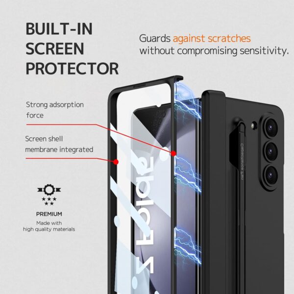 Luxury Premium Magnetic Hinge Armor With S Pen For Samsung Galaxy Z Fold 5/Galaxy Z Fold 6 - Image 8