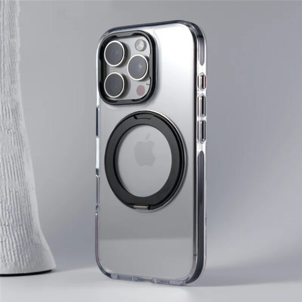 Luxury Premium 360° Rotating Magnetic Holder Magsafe Wireless Charging Transparent Case Cover For iPhone Series - Image 17