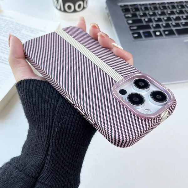 Luxury Ultra Thin Carbon Fiber Texture Matte Magnetic Case Cover For iPhone 11 Pro Max/12 Pro Max - Image 9