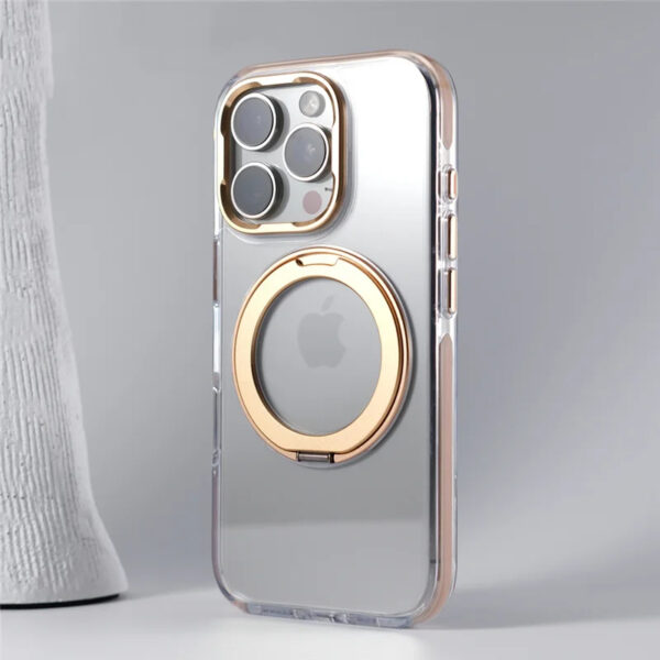 Luxury Premium 360° Rotating Magnetic Holder Magsafe Wireless Charging Transparent Case Cover For iPhone Series - Image 18