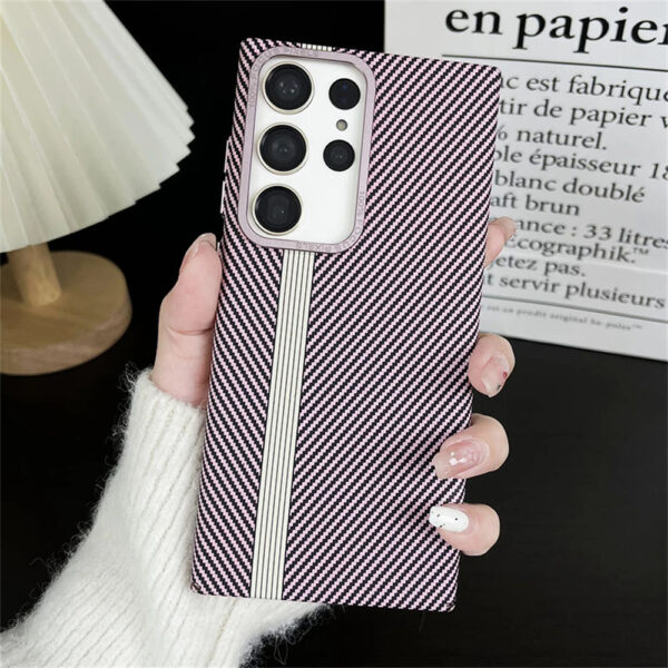 Luxury Premium Magnetic Fiber Texture Lines Aramid Anti-explosion Anti-Shatter Shell Case Cover For Samsung S23 Ultra/S24 Ultra - Image 3