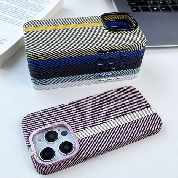 Luxury Ultra Thin Carbon Fiber Texture Matte Magnetic Case Cover For iPhone Series - Image 10