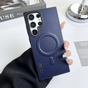 Luxury Premium Business Leather  Magsafe Wireless Charging Case Cover For Samsung Galaxy S22 /S24/S24 Plus/S24 FE