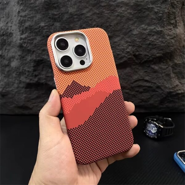 Luxury Premium Carbon Fibre Texture Relief MagSafe Phone Case Cover for iPhone 15 Pro Max/16 Pro Max - Image 25