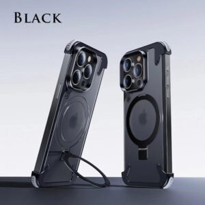 Luxury Premium Luxury Premium Leather Magsafe Ring Holder Invisible Kickstand Bezel Less Metal Slim Hard Ultra Thin Case Cover iPhone Series