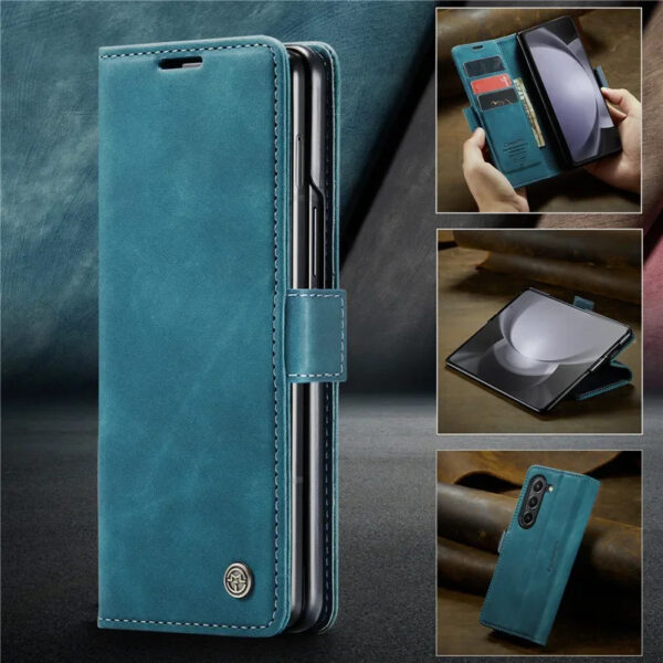 Luxury Premium PU Leather Card Slot Phone Case for Samsung Z Fold 6 - Image 25