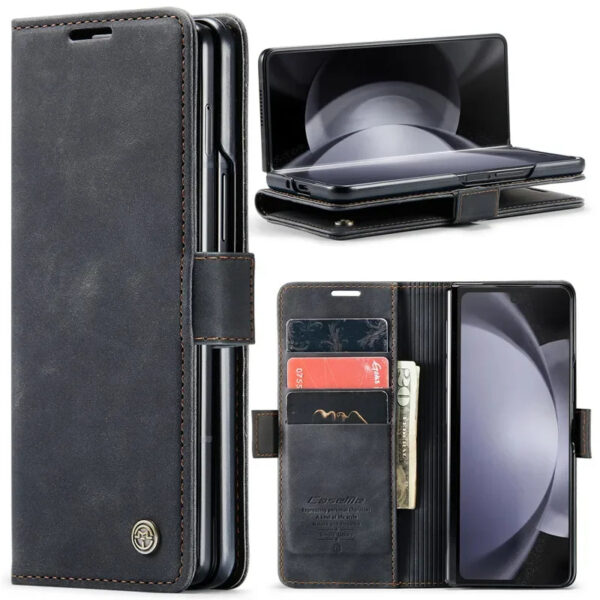 Luxury Premium PU Leather Card Slot Phone Case for Samsung Z Fold 6 - Image 30