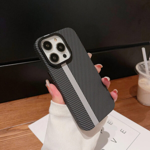 Luxury Ultra Thin Carbon Fiber Texture Matte Magnetic Case Cover For iPhone Series - Image 27