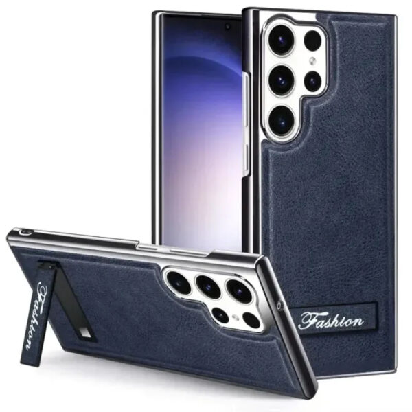 Luxury Premium Plating Kickstand PU Leather Business invisible Metal Bracket Case Cover Samsung Galaxy Series - Image 16