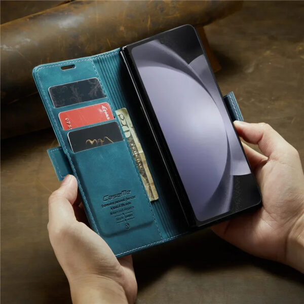 Luxury Premium PU Leather Card Slot Phone Case for Samsung Z Fold 6 - Image 26