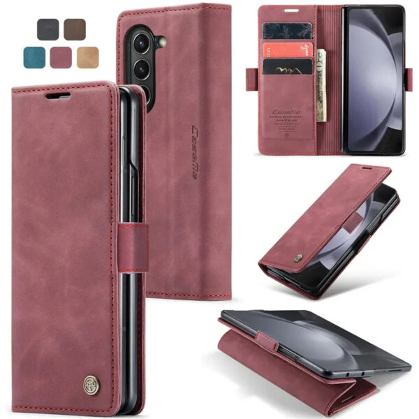 Luxury Premium PU Leather Card Slot Phone Case for Samsung Z Fold 6 - Image 22