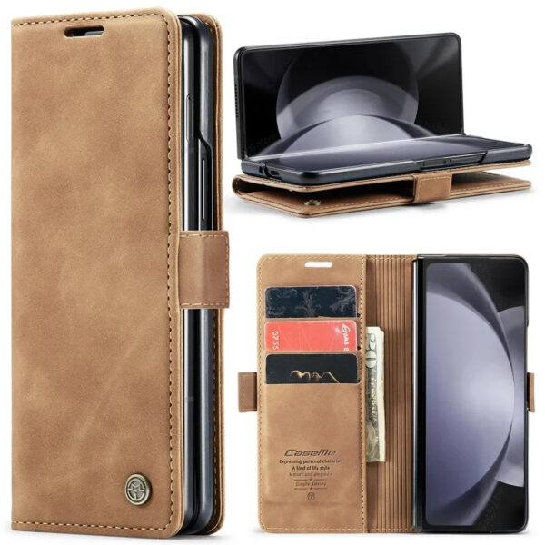 Luxury Premium PU Leather Card Slot Phone Case for Samsung Z Fold 6 - Image 32