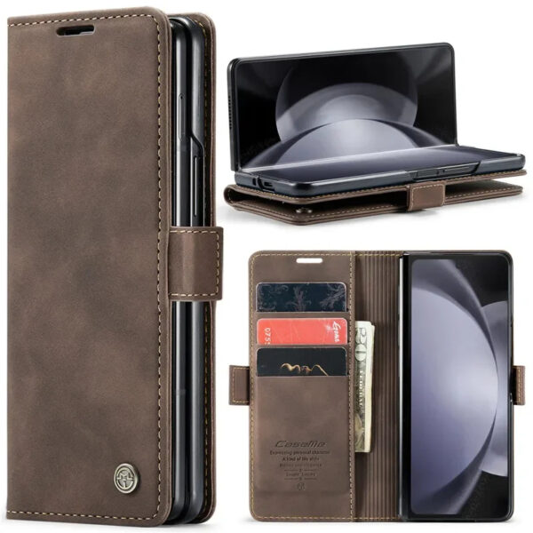 Luxury Premium PU Leather Card Slot Phone Case for Samsung Z Fold 6 - Image 33