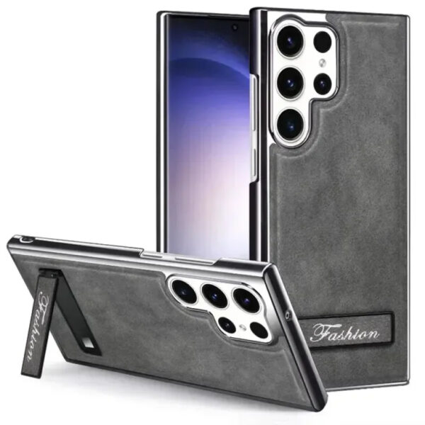 Luxury Premium Plating Kickstand PU Leather Business invisible Metal Bracket Case Cover Samsung Galaxy Series - Image 18