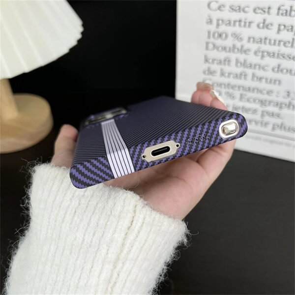 Luxury Premium Magnetic Fiber Texture Lines Aramid Anti-explosion Anti-Shatter Shell Case Cover For Samsung S23 Ultra/S24 Ultra - Image 9