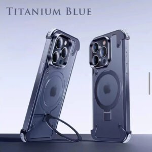 Luxury Premium Luxury Premium Leather Magsafe Ring Holder Invisible Kickstand Bezel Less Metal Slim Hard Ultra Thin Case Cover iPhone Series