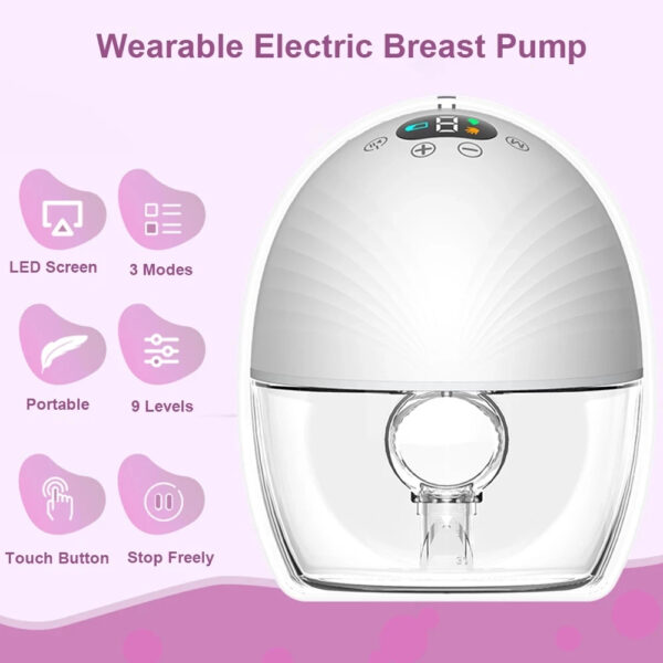 Portable Eletcric Silent Wearable Automatic LED Display Breast Pump - Image 25