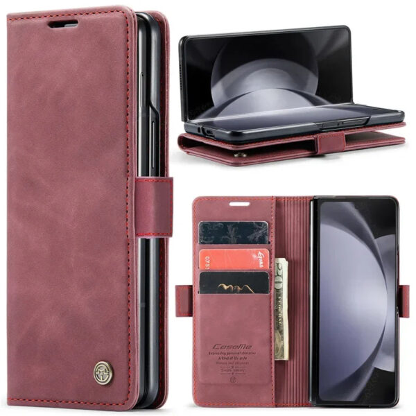 Luxury Premium PU Leather Card Slot Phone Case for Samsung Z Fold 6 - Image 34