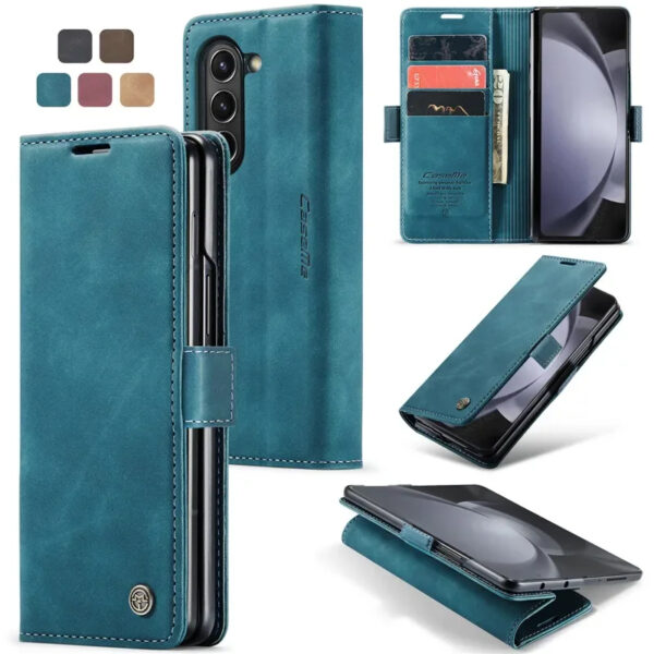 Luxury Premium PU Leather Card Slot Phone Case for Samsung Z Fold 6 - Image 24