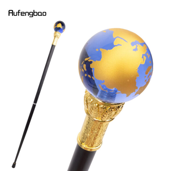 Luxury Premium Transparent Blue Golden Ball Decorative Gentleman Walking Stick - Image 14