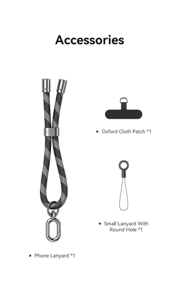 USAMS Phone Lanyard Polyester Adjustable Wrist Strap with Tether Tab - Image 18