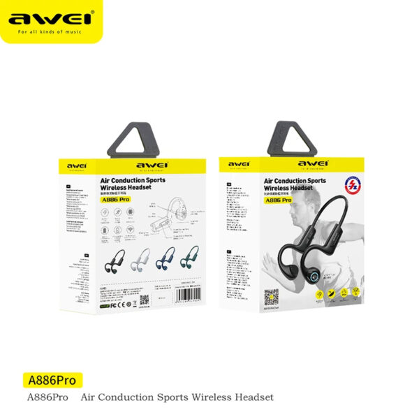 Awei Air Conduction Sports Headphones Wireless Bluetooth Earphones - Image 10