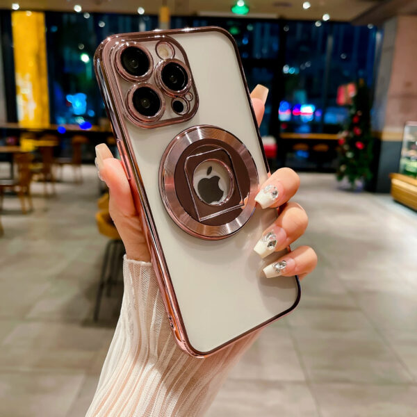 Luxury Premium Rotating Ring HolderMagsafe Wireless Charging Shockproof Transparent Case Cover For iPhone Series - Image 22