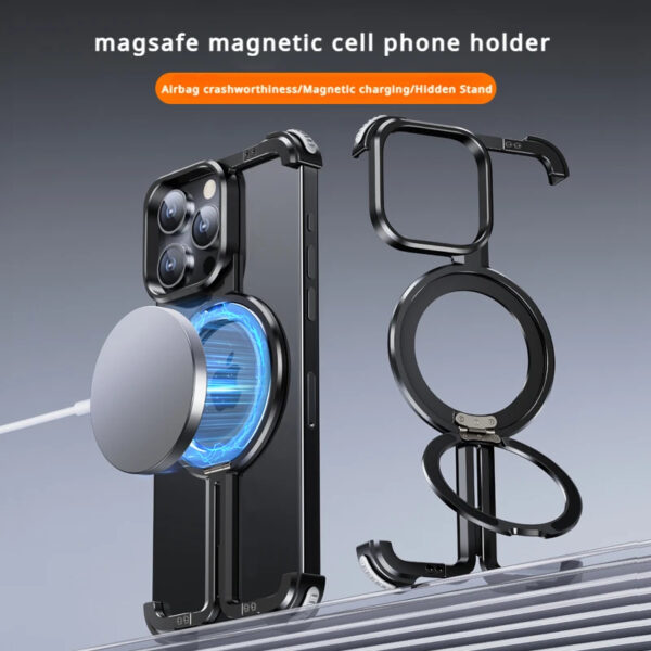 Luxury Premium OATSBASF Minimalist Wireless Magsafe  Case Cover For iPhone Series - Image 4