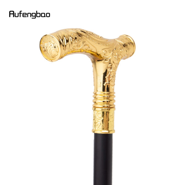 Luxury Premium Golden Wolf Head Flower Totem Relief Walking Stick - Image 16