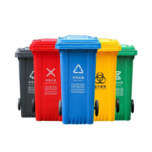 Mobile Outdoor Large Capacity Waste Collection Plastic Waste Bin