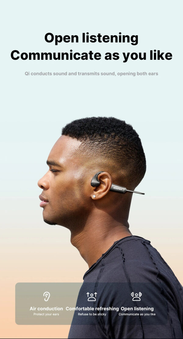 Awei Air Conduction Sports Headphones Wireless Bluetooth Earphones - Image 21
