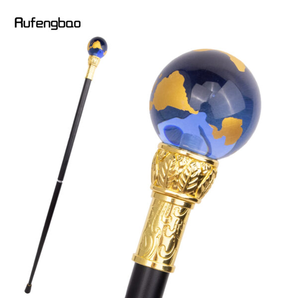 Luxury Premium Transparent Blue Golden Ball Decorative Gentleman Walking Stick - Image 16