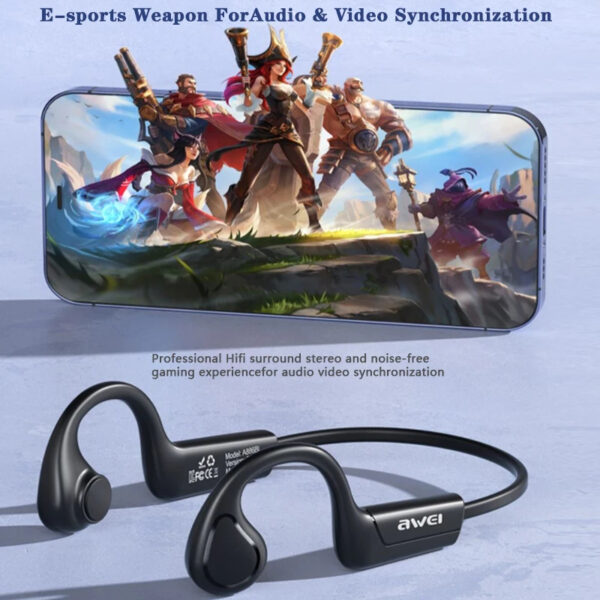 Awei Air Conduction Sports Headphones Wireless Bluetooth Earphones - Image 13