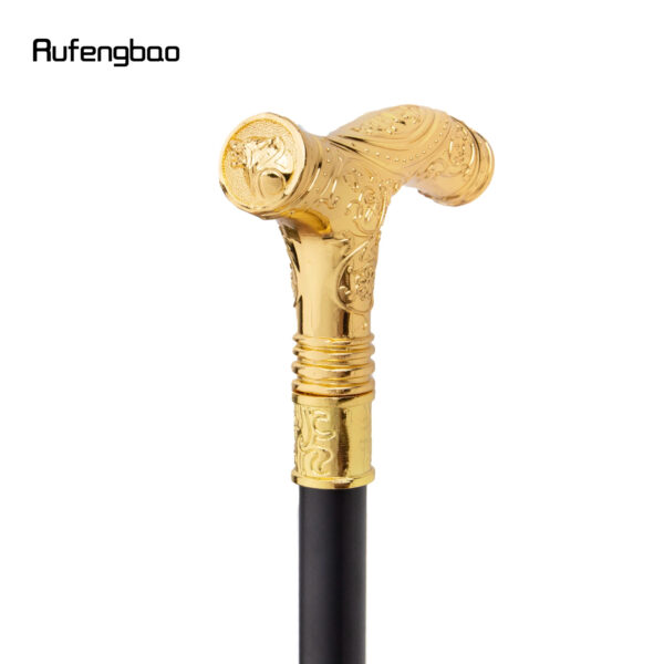 Luxury Premium Golden Wolf Head Flower Totem Relief Walking Stick - Image 18